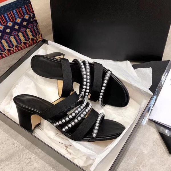 sandals summer pearl women high heels heel thick shoes female open toe zapatos para mujer, Black
sandals summer pearl women high heels heel thick shoes female open toe zapatos para mujer, Black
