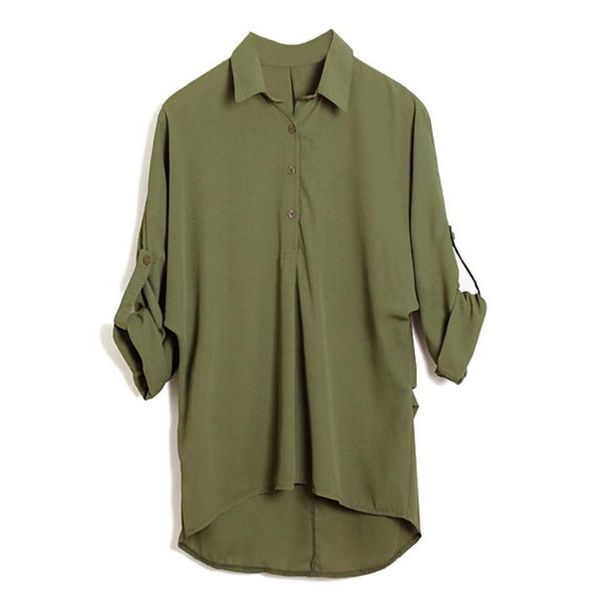 women's blouses & shirts spring blouse for women 5xl plus size shirt solid turn-down collar asymmetric design casual loose mujer blusa, White
women's blouses & shirts spring blouse for women 5xl plus size shirt solid turn-down collar asymmetric design casual loose mujer blusa, White