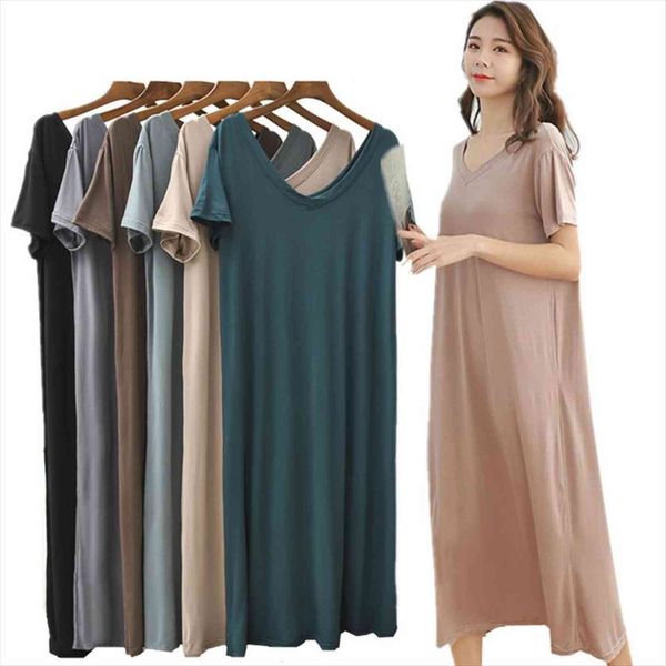 modal basic nightgown nightie womens sleepwears long home dress summer pregnant sleepwear night shirt loose nightwear, Black;red
modal basic nightgown nightie womens sleepwears long home dress summer pregnant sleepwear night shirt loose nightwear, Black;red