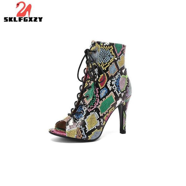 boots sklfgxzy 2021 summer style high heels women cool lace-up python lines fish mouth shoes female, Black
boots sklfgxzy 2021 summer style high heels women cool lace-up python lines fish mouth shoes female, Black