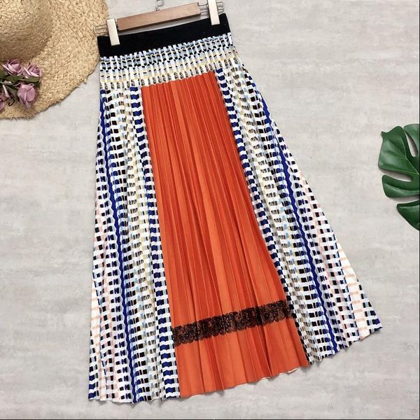pleated plaids patchwork bohemia printing women skirt long plus size elastic waist midi daily casual wear, Black
pleated plaids patchwork bohemia printing women skirt long plus size elastic waist midi daily casual wear, Black