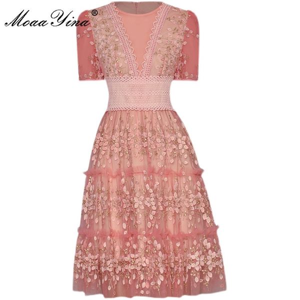 designer summer party a-line short dress women's sleeve high end flower embroidery mesh pink mini 210524, Black;gray
designer summer party a-line short dress women's sleeve high end flower embroidery mesh pink mini 210524, Black;gray