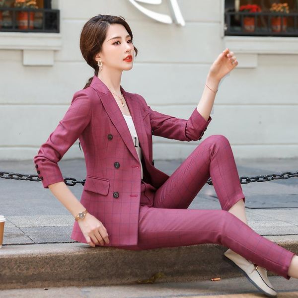 fashion latest ladies plaid pant suit green red uniform design formal 2 piece double breasted blazer set for women, White
fashion latest ladies plaid pant suit green red uniform design formal 2 piece double breasted blazer set for women, White