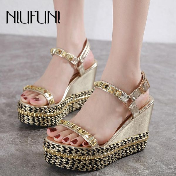 dress shoes niufuni women's sandals wedge cane weave rivet platform high heels open toe metal buckle ethnic beach casual women, Black 
dress shoes niufuni women's sandals wedge cane weave rivet platform high heels open toe metal buckle ethnic beach casual women, Black