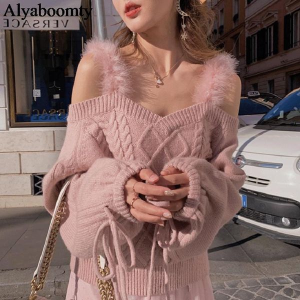 women's sweaters candy color korean ulzzang women streetwear sweater suspenders off shoulder stylish pink yellow cute kawaii knitted to, White;black
women's sweaters candy color korean ulzzang women streetwear sweater suspenders off shoulder stylish pink yellow cute kawaii knitted to, White;black