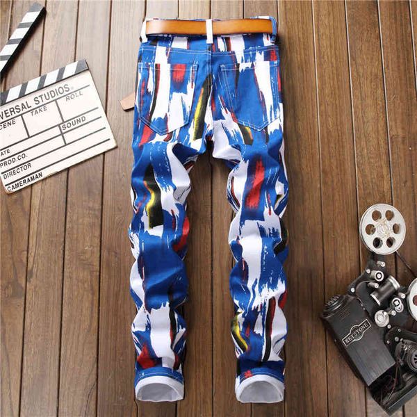 men's jeans fashion 3d pattern slim skinny printed jeans blue white stretch denim pants 67wv
men's jeans fashion 3d pattern slim skinny printed jeans blue white stretch denim pants 67wv