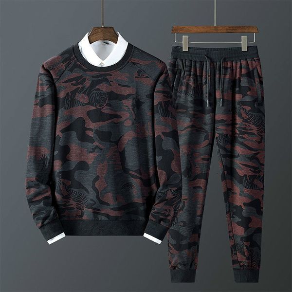 men's tracksuits european station cotton neat spring and autumn male camouflage plus size sports around the casual neck wear fat suit 2, Gray
men's tracksuits european station cotton neat spring and autumn male camouflage plus size sports around the casual neck wear fat suit 2, Gray