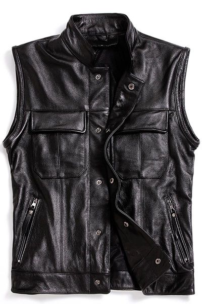 men's leather & faux tcyeekgenuine vest men real cowhide coat motorcycle jacket man vests male with many pockets jackets l-m-3 2709, Black
men's leather & faux tcyeekgenuine vest men real cowhide coat motorcycle jacket man vests male with many pockets jackets l-m-3 2709, Black