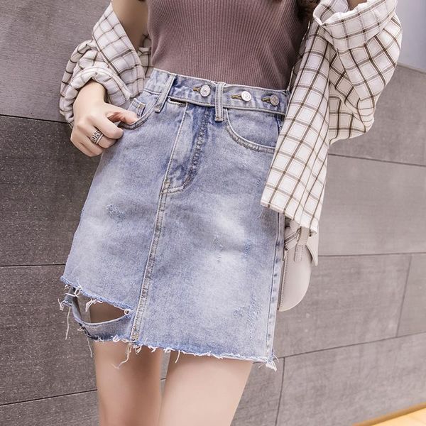 skirts ailegogo women spring streetwear hole denim skirt high waist slim blue mini solid color short female, Black
skirts ailegogo women spring streetwear hole denim skirt high waist slim blue mini solid color short female, Black
