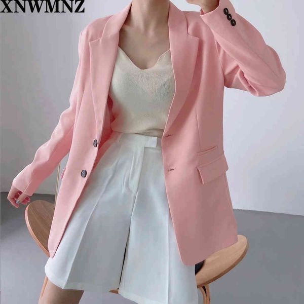 za women fashion single breasted loose-fitting blazers coat vintage long sleeve pockets female outerwear chic 210510, White;black
za women fashion single breasted loose-fitting blazers coat vintage long sleeve pockets female outerwear chic 210510, White;black
