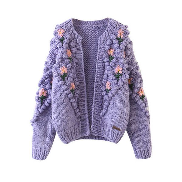 heavy handmade crochet knitted cardigan purple o neck puff sleeve sweater jacket embroidery jacquard jumpers korea 210610, White
heavy handmade crochet knitted cardigan purple o neck puff sleeve sweater jacket embroidery jacquard jumpers korea 210610, White
