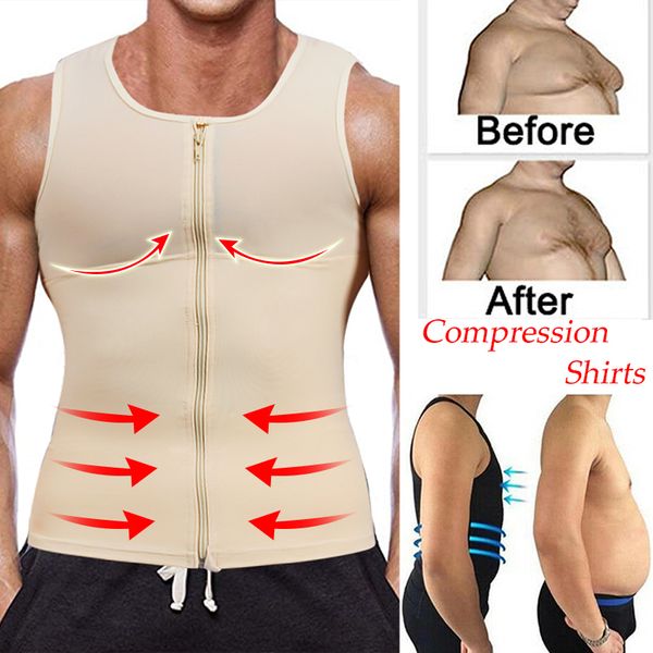 men shirt vest slimming body shaper with zipper tight tank waist trainer tummy control girdle corset slim shapewear
men shirt vest slimming body shaper with zipper tight tank waist trainer tummy control girdle corset slim shapewear
