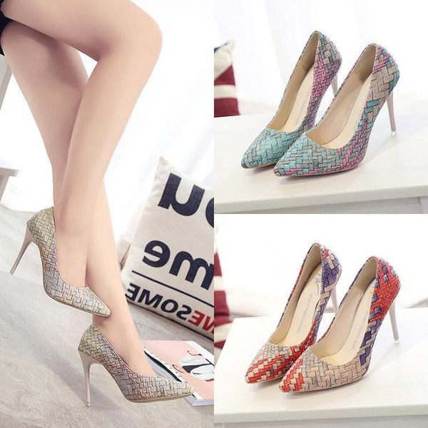 dress shoes shallow mouth high heel stiletto women's single ladies professional work woven pattern mouthsingle, Black
dress shoes shallow mouth high heel stiletto women's single ladies professional work woven pattern mouthsingle, Black