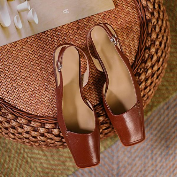 sandals high heel women one-line buckle slip on chaussure femme round toes ladies classic pumps retro all-match shoes, Black
sandals high heel women one-line buckle slip on chaussure femme round toes ladies classic pumps retro all-match shoes, Black