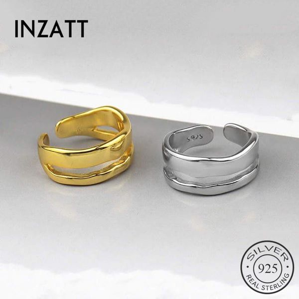 cluster rings inzareal 925 sterling silver irregular adjustable ring for fashion woman party minimalist fine jewelry punk accessories gift, Golden;silver
cluster rings inzareal 925 sterling silver irregular adjustable ring for fashion woman party minimalist fine jewelry punk accessories gift, Golden;silver