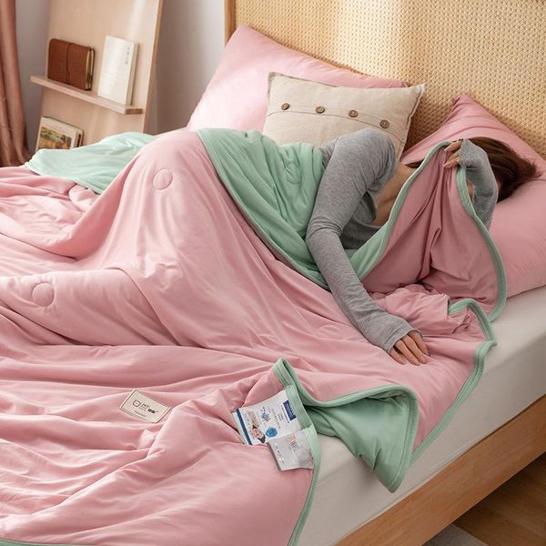 comforters & sets 2021 summer cool quilt solid color double stitching knitted cotton skin-friendly breathable air conditioner
comforters & sets 2021 summer cool quilt solid color double stitching knitted cotton skin-friendly breathable air conditioner