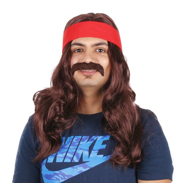 men's short synthetic breathable wigs golden brown long curly recommended for men and women, Black
men's short synthetic breathable wigs golden brown long curly recommended for men and women, Black