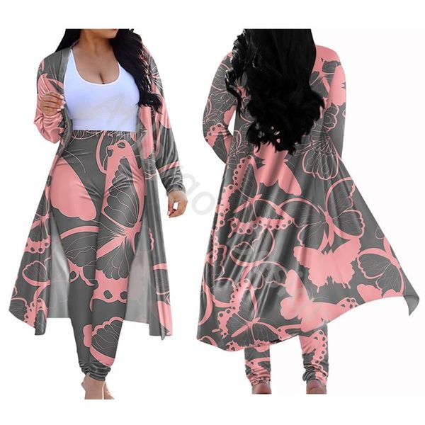 women's tracksuits pink butterflies print 2 piece set women fashion long coat and fitness pants outfit trending ladies sping autumn clo, Gray
women's tracksuits pink butterflies print 2 piece set women fashion long coat and fitness pants outfit trending ladies sping autumn clo, Gray