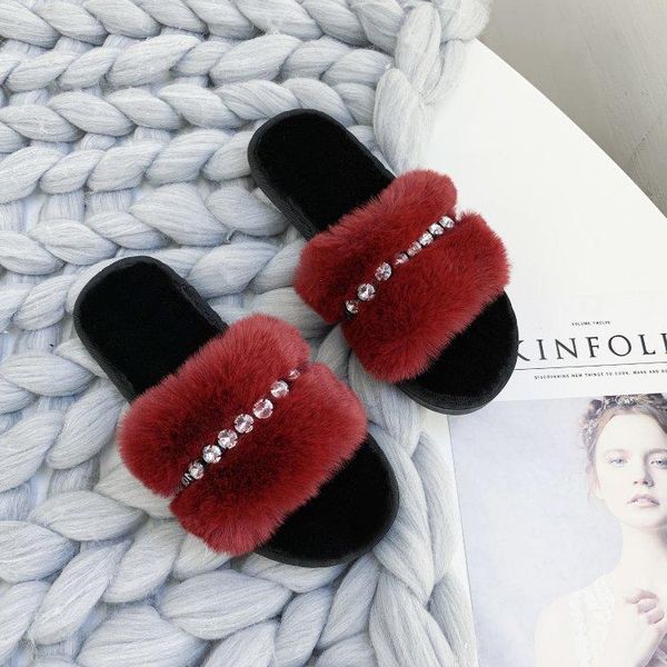 real hair slippers female spring 2021 fashion wear mao shoes wholesale korean students one word chic half drag, Black
real hair slippers female spring 2021 fashion wear mao shoes wholesale korean students one word chic half drag, Black