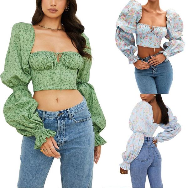 women's blouses & shirts hirigin ol women floral print long puff sleeve low-cut square neck pullovers fall spring basic crop, White
women's blouses & shirts hirigin ol women floral print long puff sleeve low-cut square neck pullovers fall spring basic crop, White