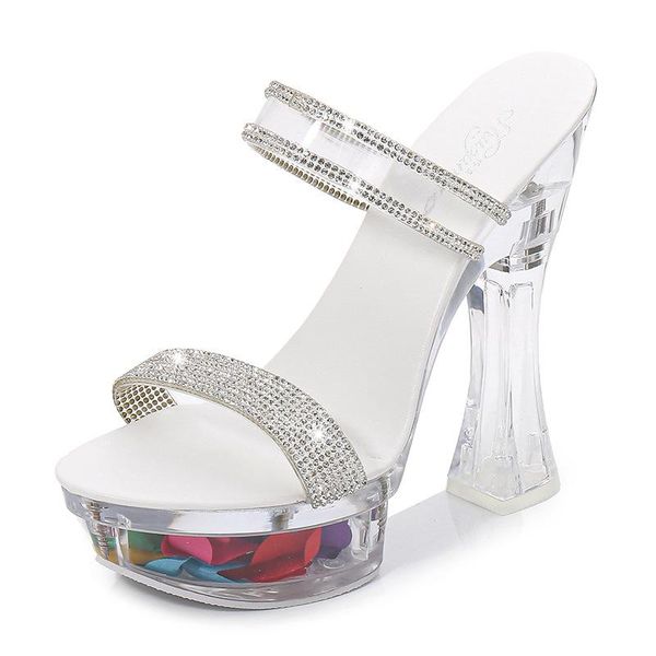 14cm platform high heels summer sandals womens shoes clear rhinestone transparent catwalk for women salto alto, Black
14cm platform high heels summer sandals womens shoes clear rhinestone transparent catwalk for women salto alto, Black