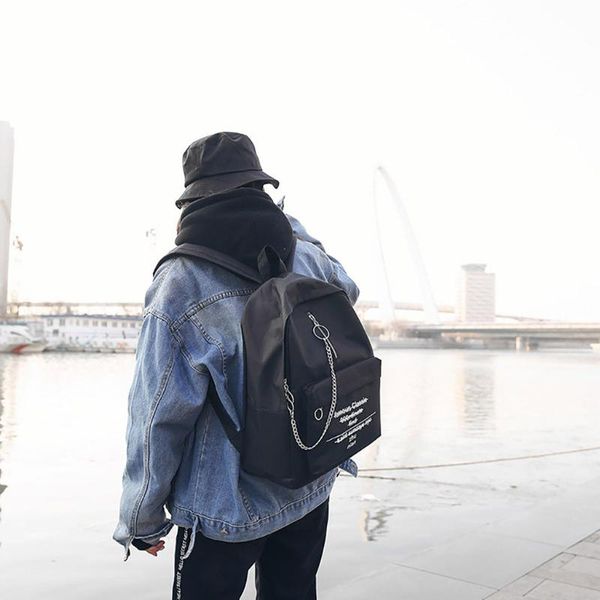 backpack for men and women letter print bag fashion trend chain rucksack bagpack bookbag drop mochila 815
backpack for men and women letter print bag fashion trend chain rucksack bagpack bookbag drop mochila 815