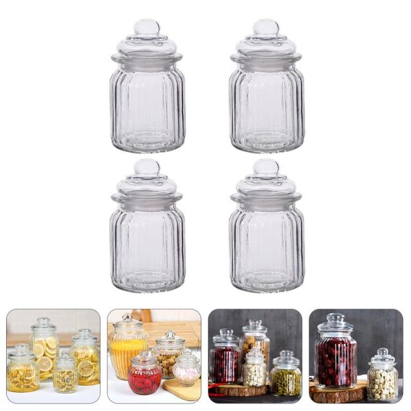 storage bottles & jars 4pcs transparent glass pickle canisters with lid tea sealed (650ml)
storage bottles & jars 4pcs transparent glass pickle canisters with lid tea sealed (650ml)