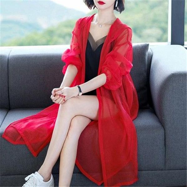 women's trench coats summer thin long jacket women cardigan hooded sunscreen coat plus size perspective casual beach chiffon shirt ladi, Tan;black
women's trench coats summer thin long jacket women cardigan hooded sunscreen coat plus size perspective casual beach chiffon shirt ladi, Tan;black