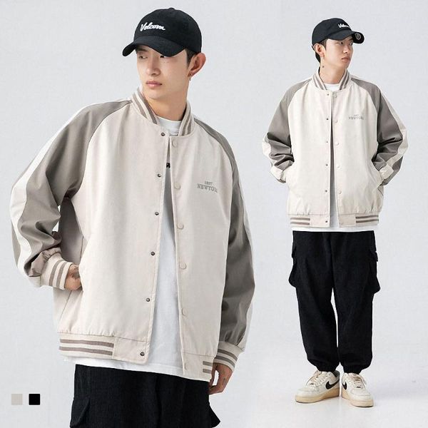 men's jackets letter printing college mens patchwork color block vintage spring autumn bomber varsity women baseball coats, Black;brown
men's jackets letter printing college mens patchwork color block vintage spring autumn bomber varsity women baseball coats, Black;brown