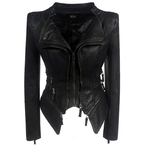 new autumn women pu faux leather jacket studs motorcycle biker coat serpentine lapel rivet slim streetwear black punk outerwear
new autumn women pu faux leather jacket studs motorcycle biker coat serpentine lapel rivet slim streetwear black punk outerwear