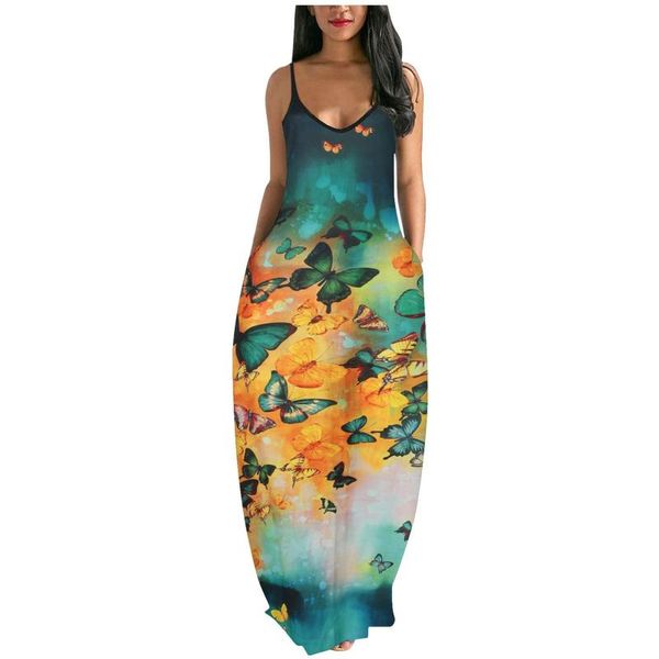 casual dresses women's clothing 2021 summer dress boho spaghetti strap sundress blue beach long vintage butterfly print, Black;gray
casual dresses women's clothing 2021 summer dress boho spaghetti strap sundress blue beach long vintage butterfly print, Black;gray