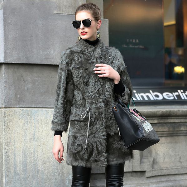 natural women's real fur luxurious wool jacket winter coat women clothes korean vintage double-faced zt4049, Black
natural women's real fur luxurious wool jacket winter coat women clothes korean vintage double-faced zt4049, Black