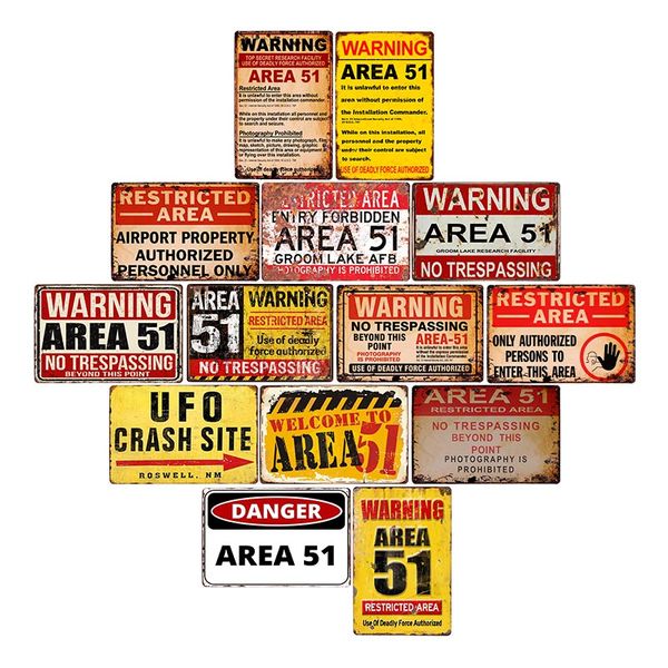 warning area 51 metal tin sign ufo vintage wall plaques art poster decoration painting home decor 20x30cm
warning area 51 metal tin sign ufo vintage wall plaques art poster decoration painting home decor 20x30cm