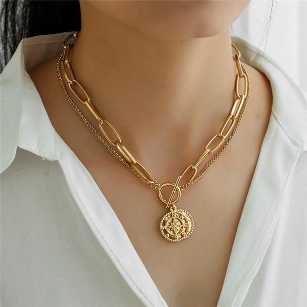 punk multi layered choker coin compass bow knot pendant necklace for women vintage gold chains necklaces jewelry, Silver
punk multi layered choker coin compass bow knot pendant necklace for women vintage gold chains necklaces jewelry, Silver