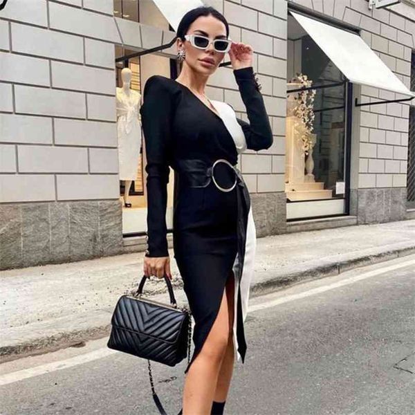 winter women long sleeve v neck bandage dress patchwork sashes button midi club celebrity runway party 210507, Black;gray
winter women long sleeve v neck bandage dress patchwork sashes button midi club celebrity runway party 210507, Black;gray
