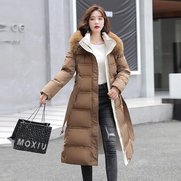 women's down & parkas 2021 style solid color belt mid-length slim cotton jacket winter hooded fur collar parka coat clothing, Black
women's down & parkas 2021 style solid color belt mid-length slim cotton jacket winter hooded fur collar parka coat clothing, Black
