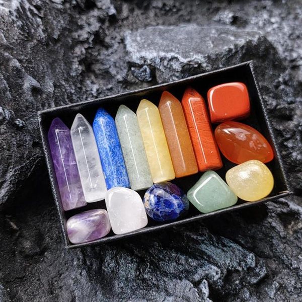 decorative objects & figurines 14pcs/set natural stone crystal gemstone chakra healing quartz mineral ornaments home decoration gifts box fo
decorative objects & figurines 14pcs/set natural stone crystal gemstone chakra healing quartz mineral ornaments home decoration gifts box fo