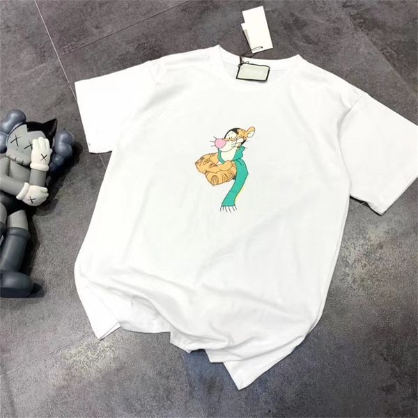 spring summer new couple age reduction cartoon character print casual loose round neck short sleeve t-shirt, White
spring summer new couple age reduction cartoon character print casual loose round neck short sleeve t-shirt, White