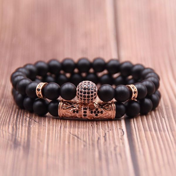 charm bracelets 8mm black natural stone beads bracelet micro inlaid zircon accessories beaded for men and women jewelry gifts, Golden;silver
charm bracelets 8mm black natural stone beads bracelet micro inlaid zircon accessories beaded for men and women jewelry gifts, Golden;silver