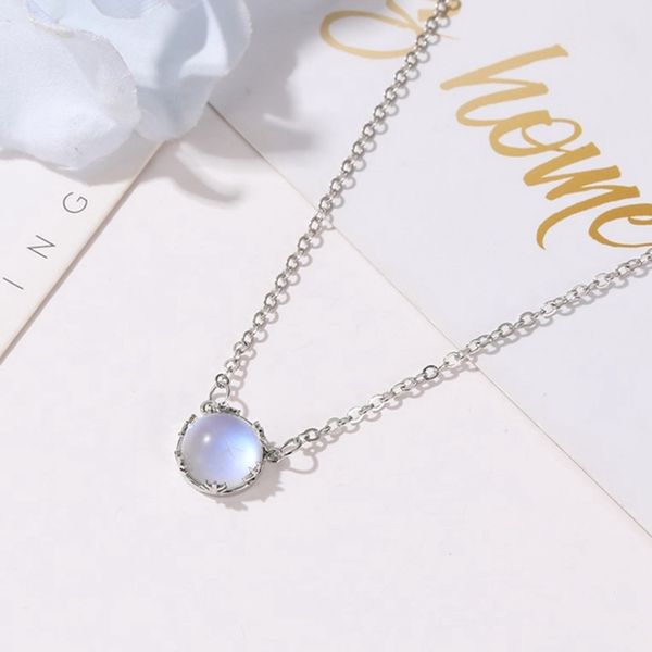 korean sweet blue gradient stone neckalce jewelry gift exquisite fashion fresh moonstone necklace for women, Silver
korean sweet blue gradient stone neckalce jewelry gift exquisite fashion fresh moonstone necklace for women, Silver