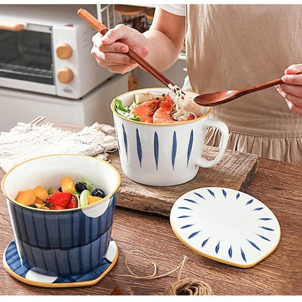 bowls home large capacity portable tableware office heat resistant ceramic soup bowl student dormitory instant noodle cup with lid
bowls home large capacity portable tableware office heat resistant ceramic soup bowl student dormitory instant noodle cup with lid