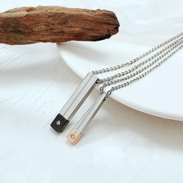 chains cyue fashion 316l stainless steel couples necklace square columns pendant charm with cz for boy/girl jewelry, Silver
chains cyue fashion 316l stainless steel couples necklace square columns pendant charm with cz for boy/girl jewelry, Silver