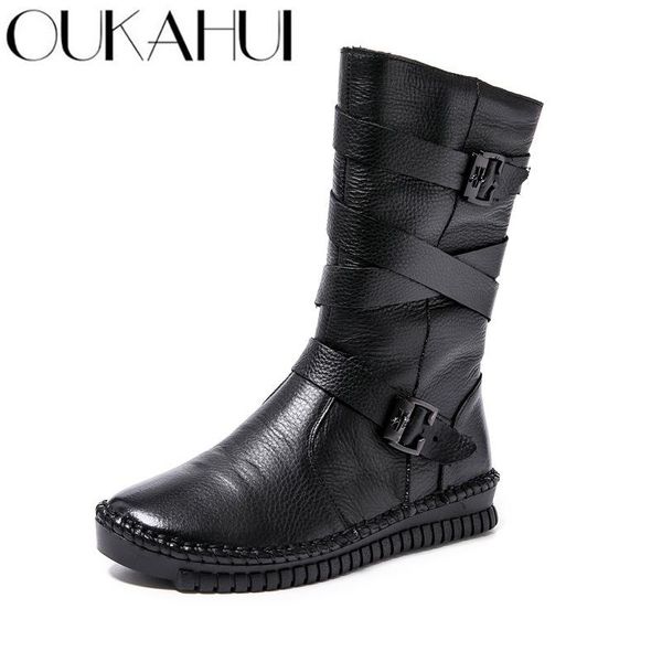 boots oukahui size 35-43 handmade genuine cow leather mid calf woman winter 2021 warm plush punk flat half ladies buckles, Black
boots oukahui size 35-43 handmade genuine cow leather mid calf woman winter 2021 warm plush punk flat half ladies buckles, Black