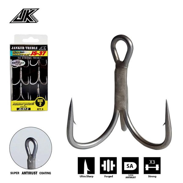 fishing hooks jk 2021 js-37 triple hook gray color 3x strong treble super antirust coating tees #10~#1 1/0-3/0
fishing hooks jk 2021 js-37 triple hook gray color 3x strong treble super antirust coating tees #10~#1 1/0-3/0