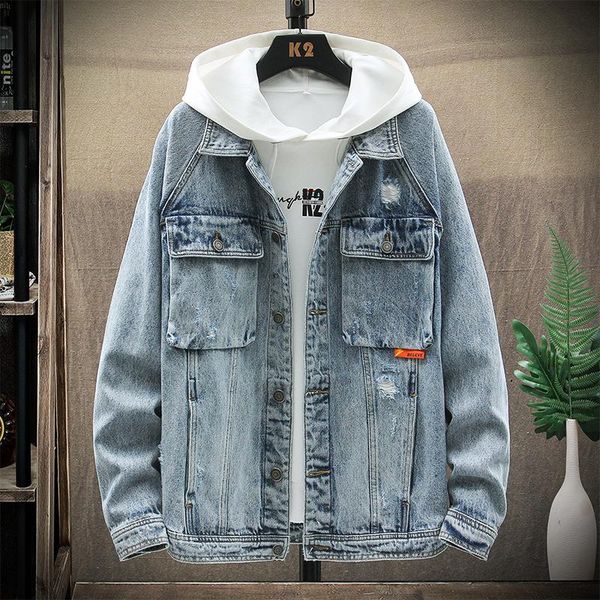fashion mens clothing handsome slim fit denim jackets personality youth ripped cowboy coats male casual 100% cotton jean outwear men's, Black;brown
fashion mens clothing handsome slim fit denim jackets personality youth ripped cowboy coats male casual 100% cotton jean outwear men's, Black;brown