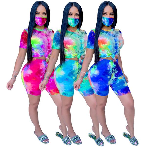 women's tracksuits women tracksuit with mask tie-dye short sleeve shorts two pieces outfits fashion breathable slim ladies 2 piece set, Gray
women's tracksuits women tracksuit with mask tie-dye short sleeve shorts two pieces outfits fashion breathable slim ladies 2 piece set, Gray