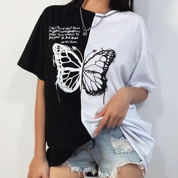 polo black white butterfly t-shirt for women will see short sleeve the neck harajuku printed shirt korean style shirts oversized
polo black white butterfly t-shirt for women will see short sleeve the neck harajuku printed shirt korean style shirts oversized