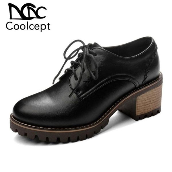 dress shoes coolcept women pumps fashion square heels platform designer cross strap lady footwear size 31-43, Black
dress shoes coolcept women pumps fashion square heels platform designer cross strap lady footwear size 31-43, Black