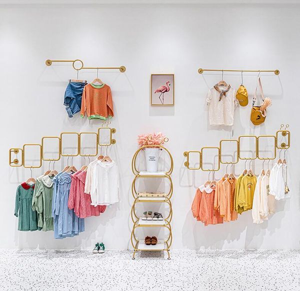 hangers & racks children's clothing store wall-mounted side hanging creative display rack wrought iron hangers.
hangers & racks children's clothing store wall-mounted side hanging creative display rack wrought iron hangers.