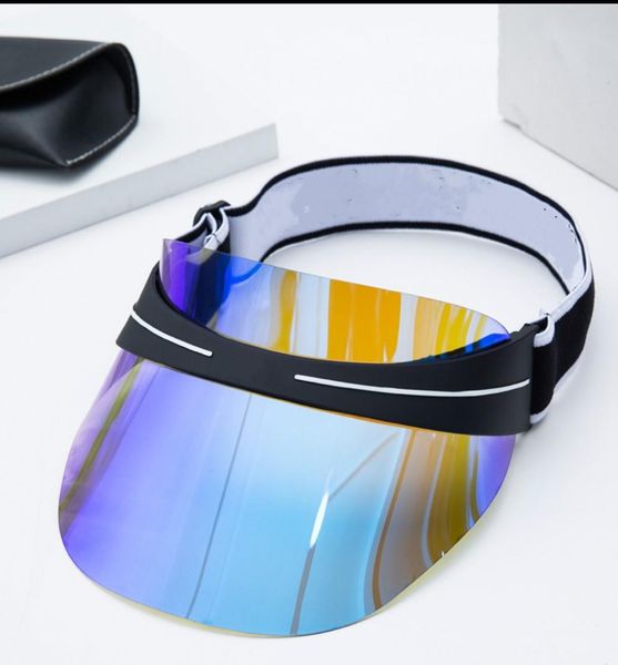 with box designer visor summer men's and women's sun hat latest design dazzle color transparent pvc , sun, Blue;gray
with box designer visor summer men's and women's sun hat latest design dazzle color transparent pvc , sun, Blue;gray